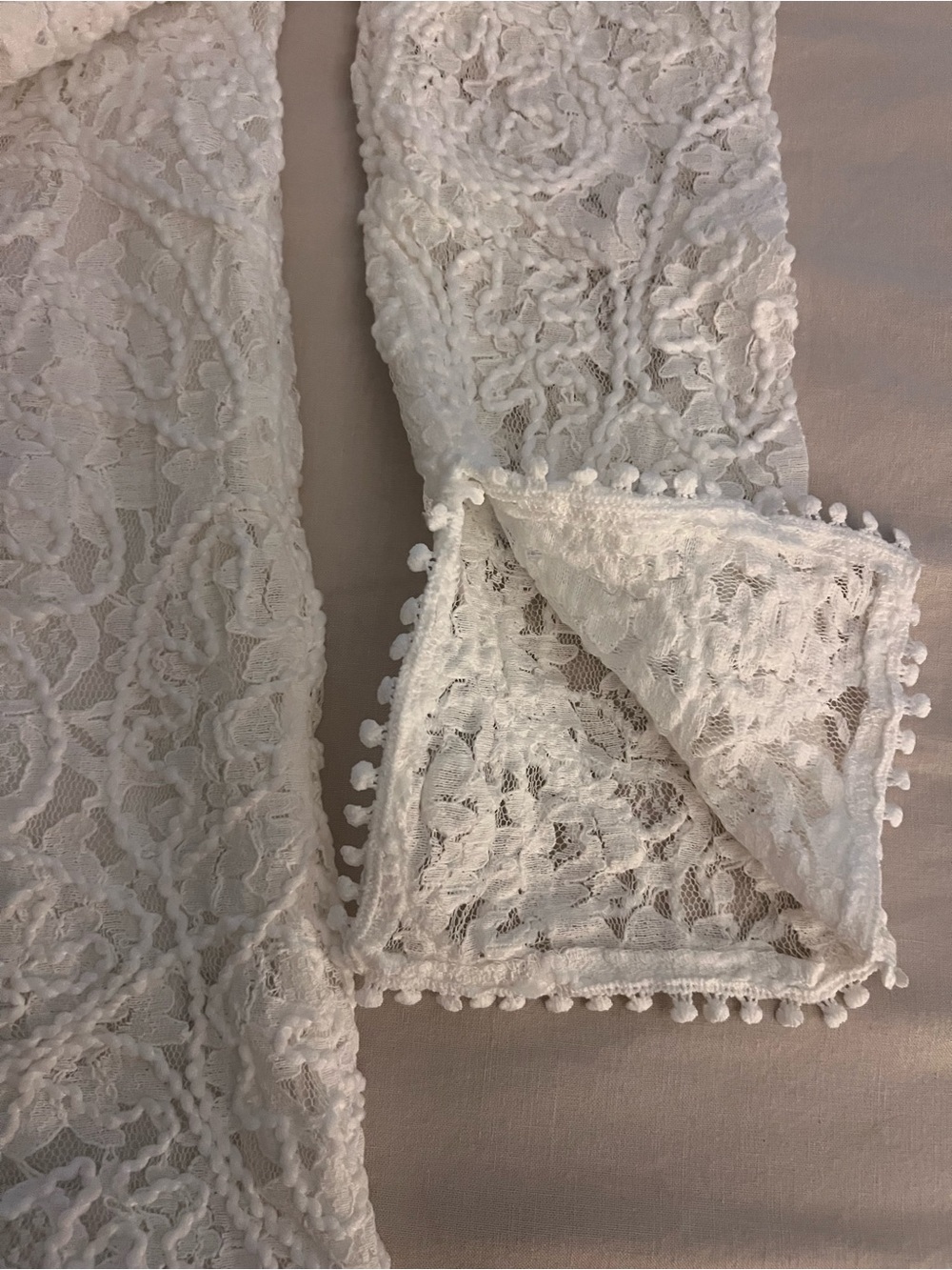 12th Tribe white Lace Off-Shoulder Mini Dress - Picture 6 of 10